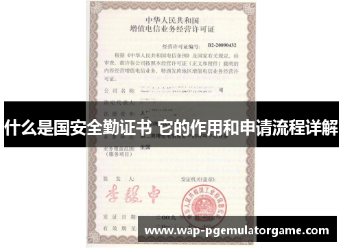 什么是国安全勤证书 它的作用和申请流程详解