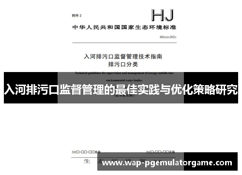 入河排污口监督管理的最佳实践与优化策略研究