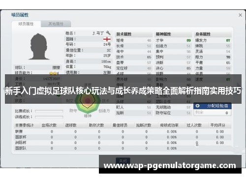 新手入门虚拟足球队核心玩法与成长养成策略全面解析指南实用技巧